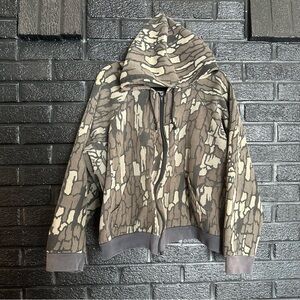 Vintage Camouflage Zip-Up Hoodie Size 2X